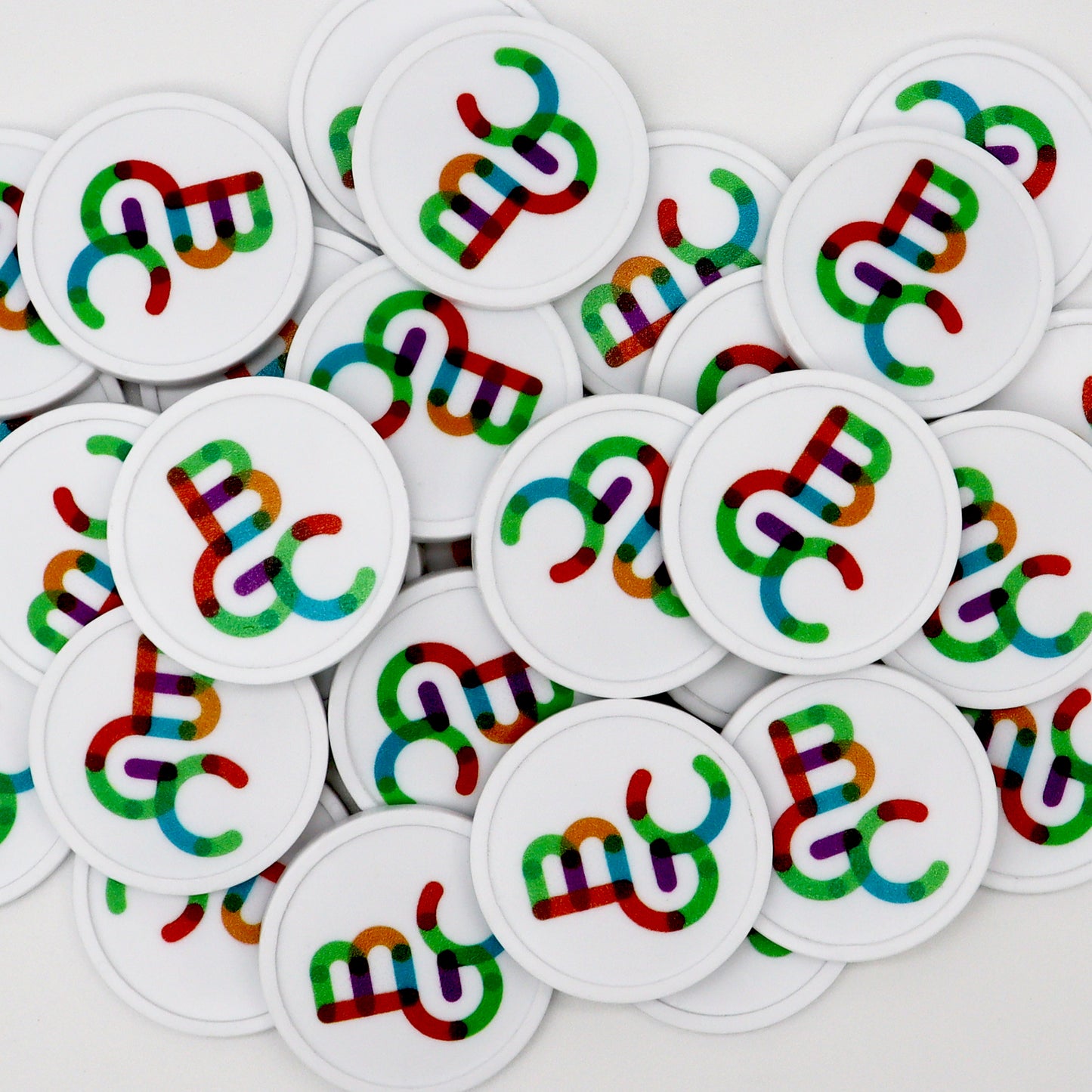 Custom Printed Round Plastic Tokens 29mm - MOQ 100