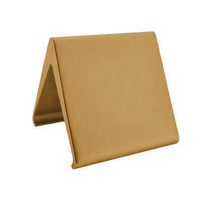 Gold Aluminium Small Table Sign 60x55mm Tapered Design Front View