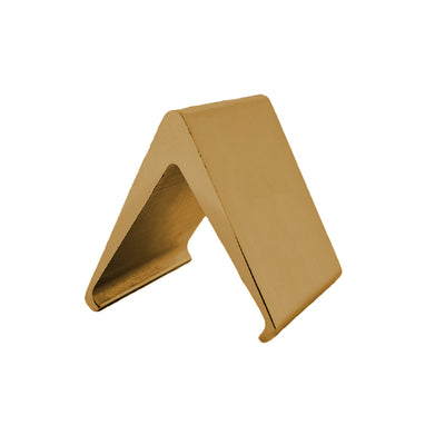 Gold Aluminium Small Table Sign 60x55mm Tapered Design Side View