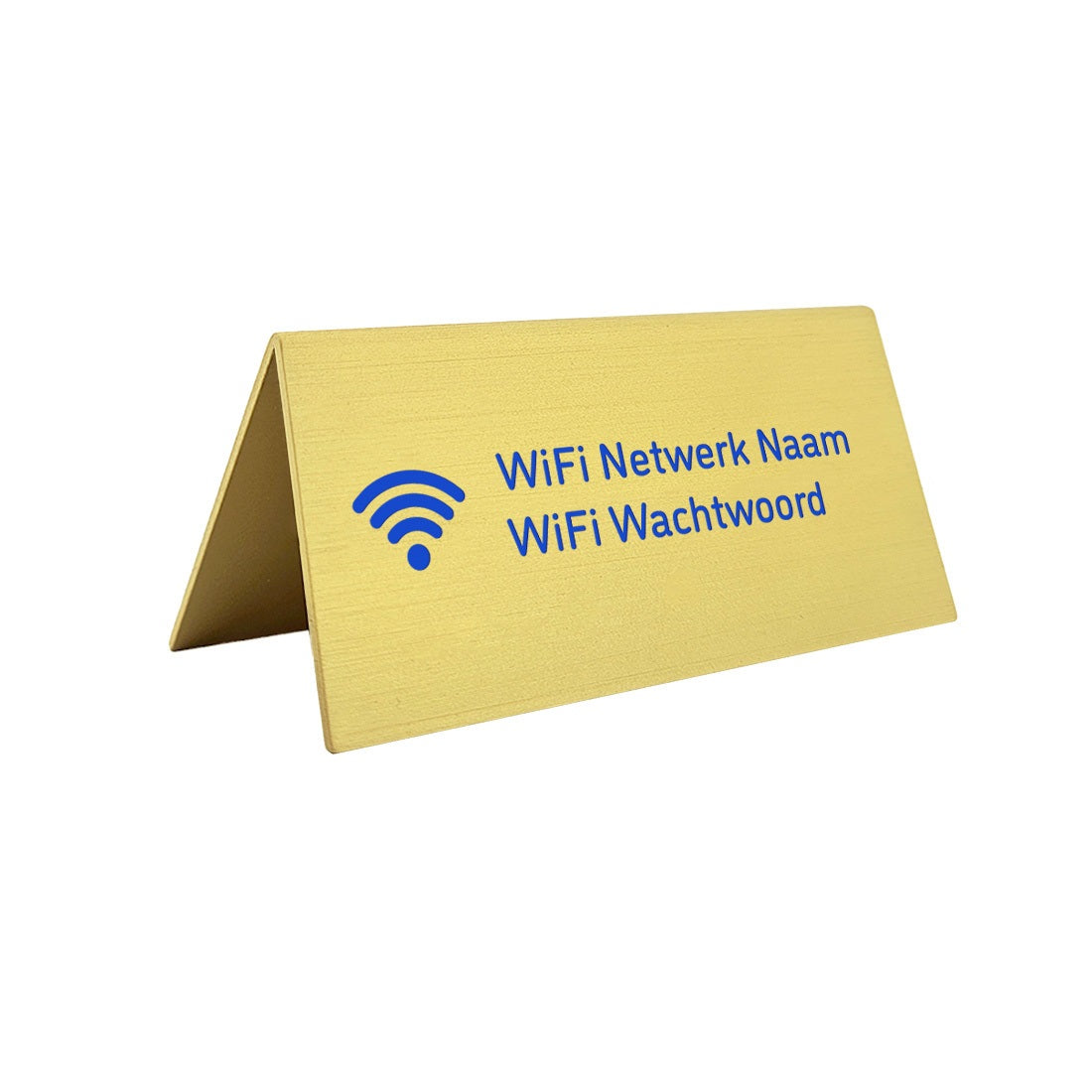 ゴールド A フレーム Wi-Fi テーブル サイン 100x50mm - アルミニウム