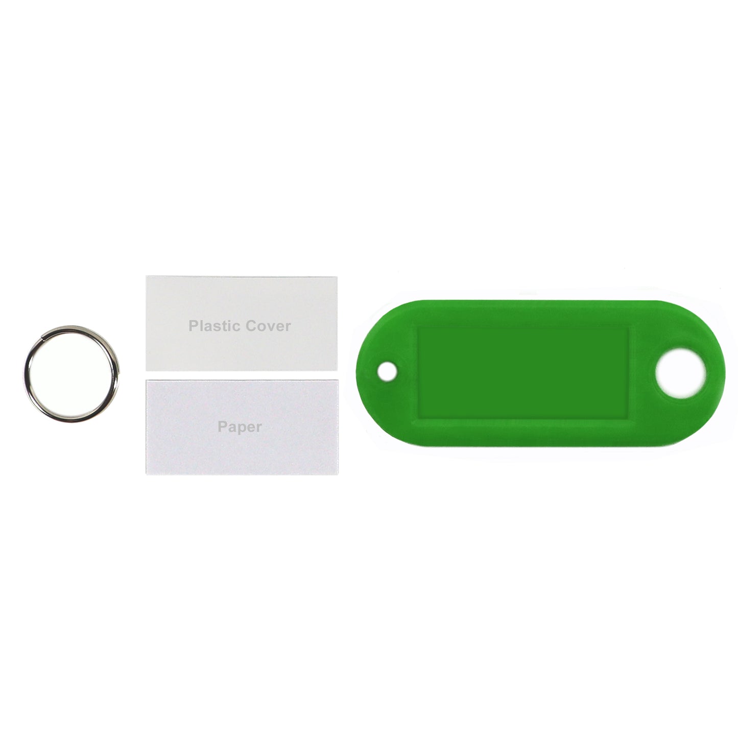 Label Window Key Tags Green 55x22mm 100 Pack