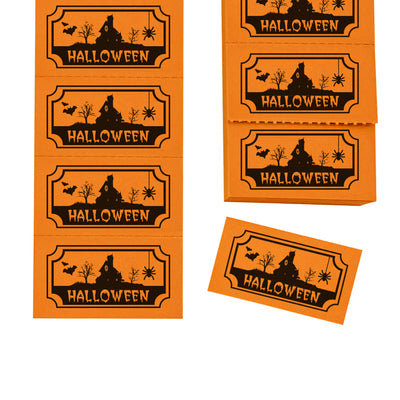 Perforated Paper Strips With Food and Drink Redemption Tickets For Halloween