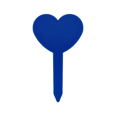 Heart-shaped Plant Label Stakes Blue