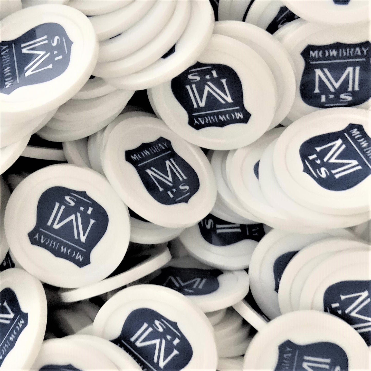 Custom Foil Printed Round Plastic Tokens 29mm - MOQ 1000