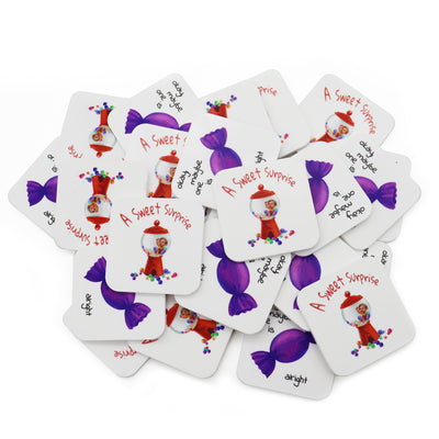 White Custom Printed Square Plastic Tokens 38x38mm - MOQ 100