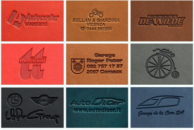 Shield Shape Leather Hotel Key Tags | 86x40mm | With Hot Stamped Engraving