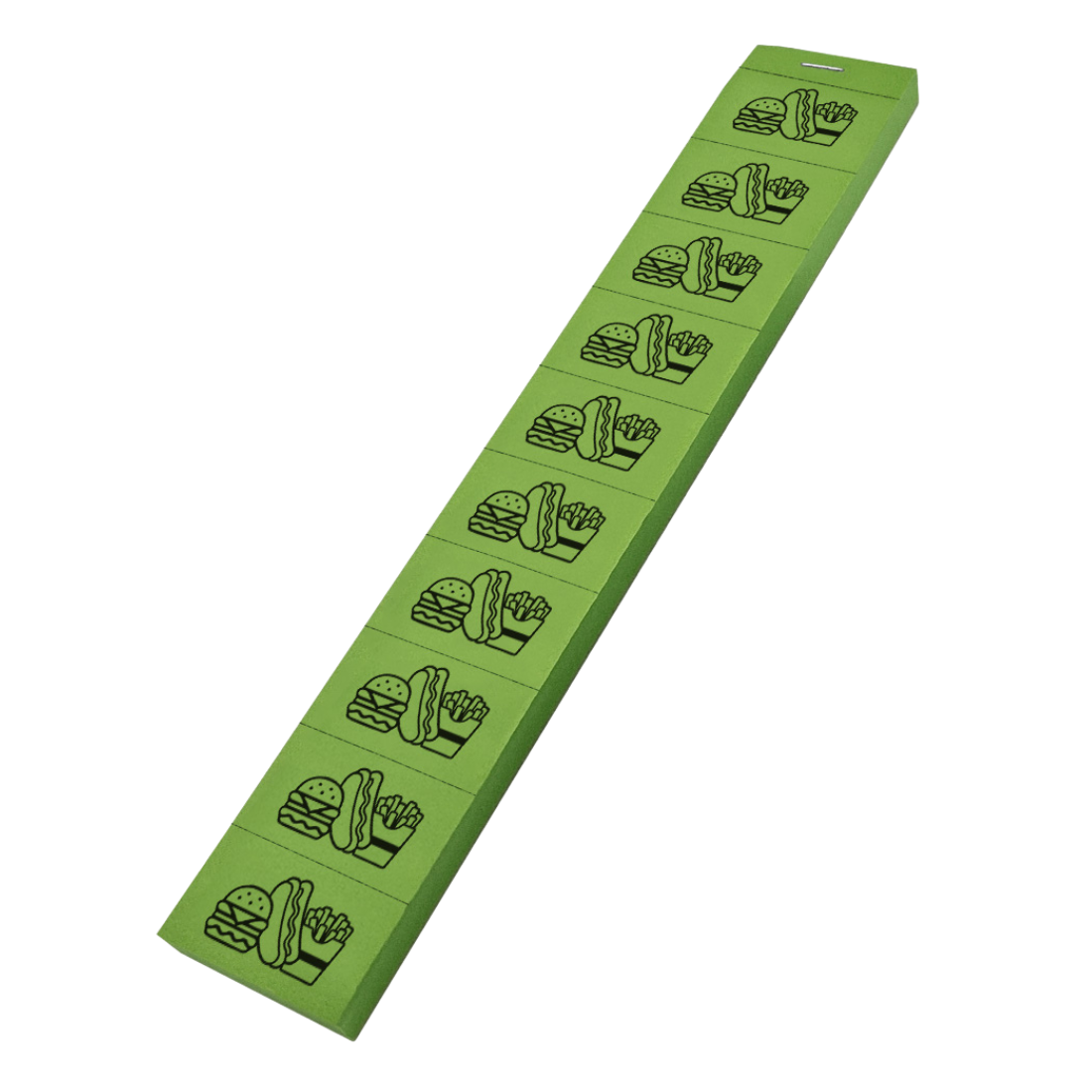 Paper Event Food Tickets Books 10 Tickets Per Strip Green