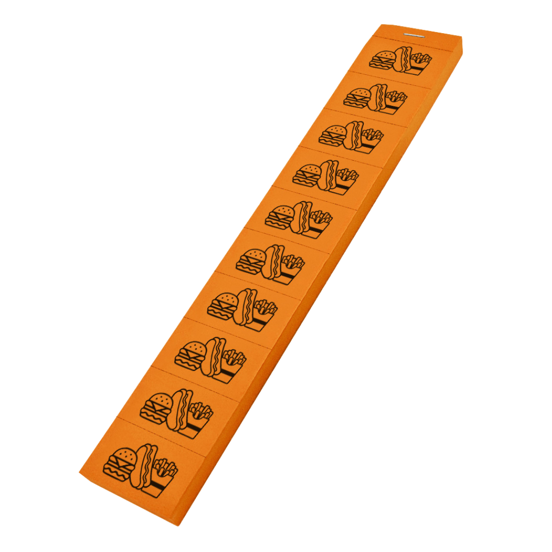 Paper Event Food Tickets Books 10 Tickets Per Strip Orange