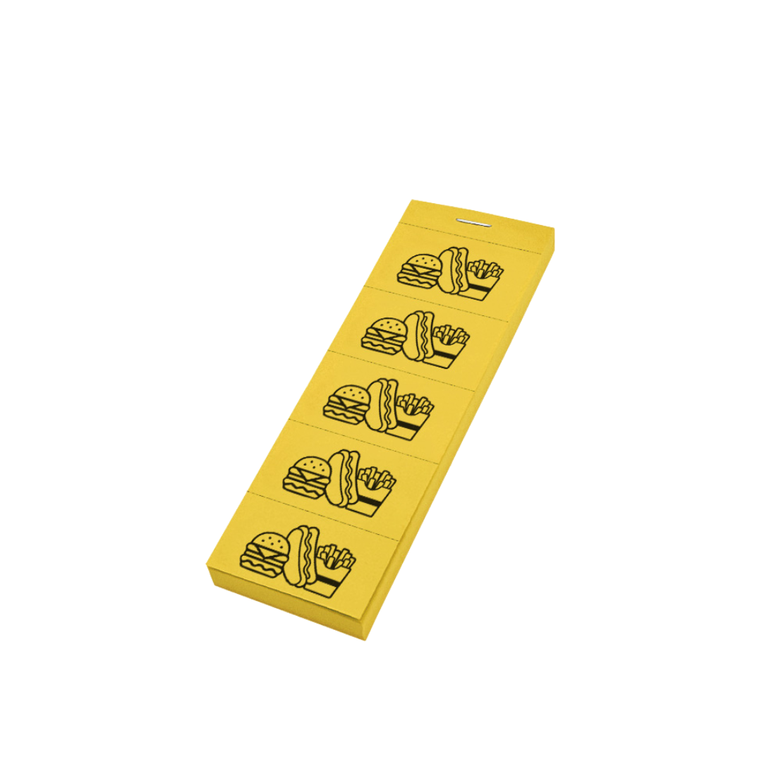 Paper Meal Vouchers Redemption Tickets 5 Tickets Strips