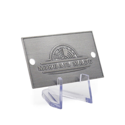 Rectangle Etched Aluminium Logo Tags