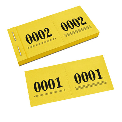 Premium Double Number Check Tickets Books 105x55mm - 1000 Tickets