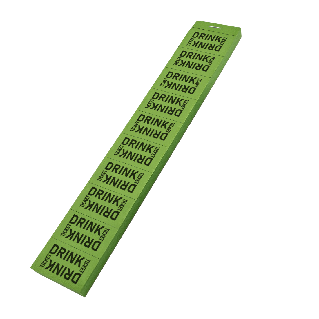 Modern Design Drink Redemption Tickets On Strips Green