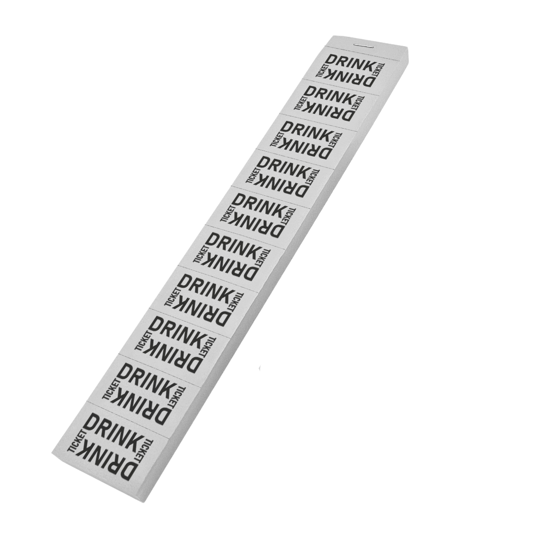 Modern Design Drink Redemption Tickets On Strips Light Grey