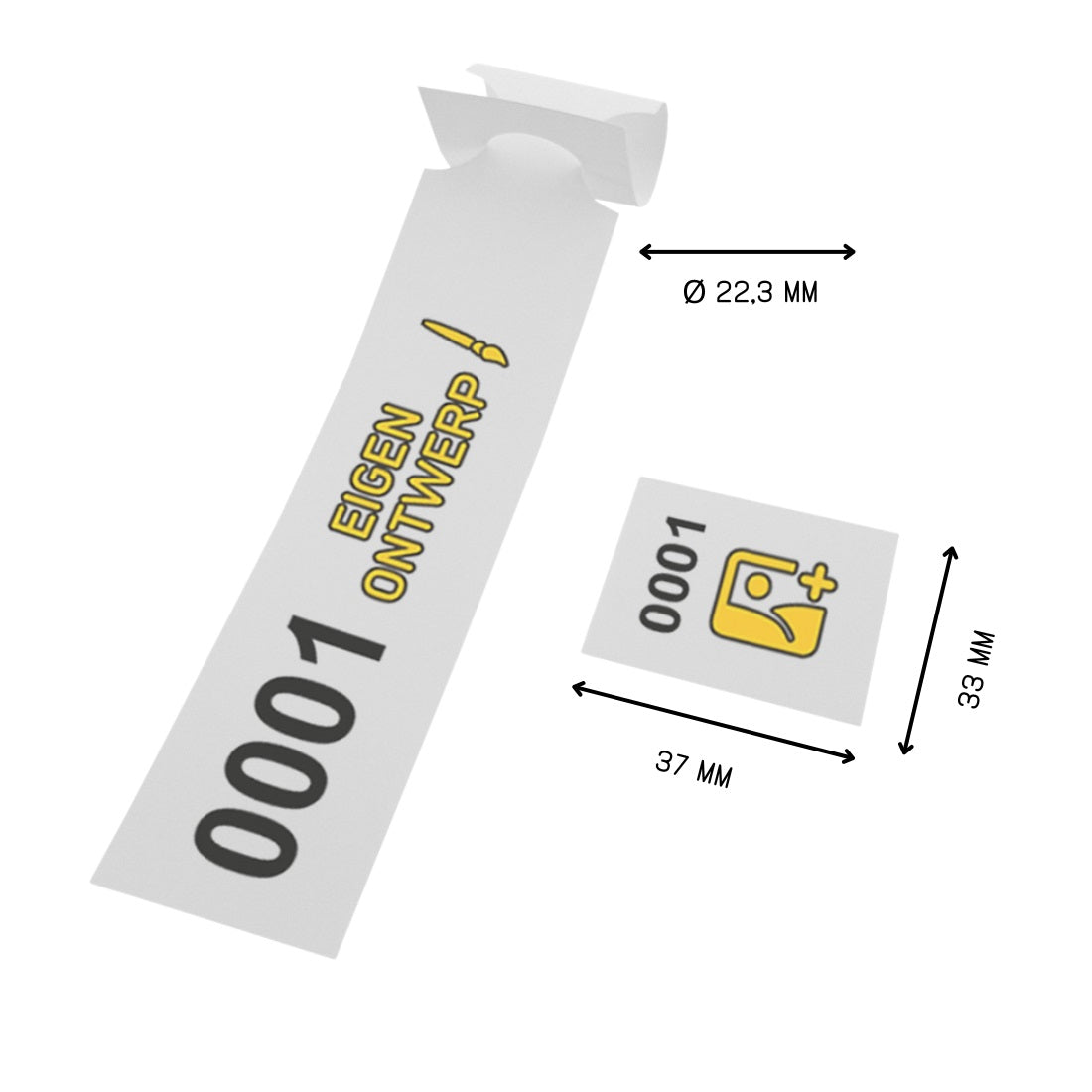 レーザープリンター用シート付き空白植物吊り下げタグ 105x148.5mm 100枚パック