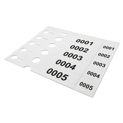 Number Tags With Tier-Off Strip