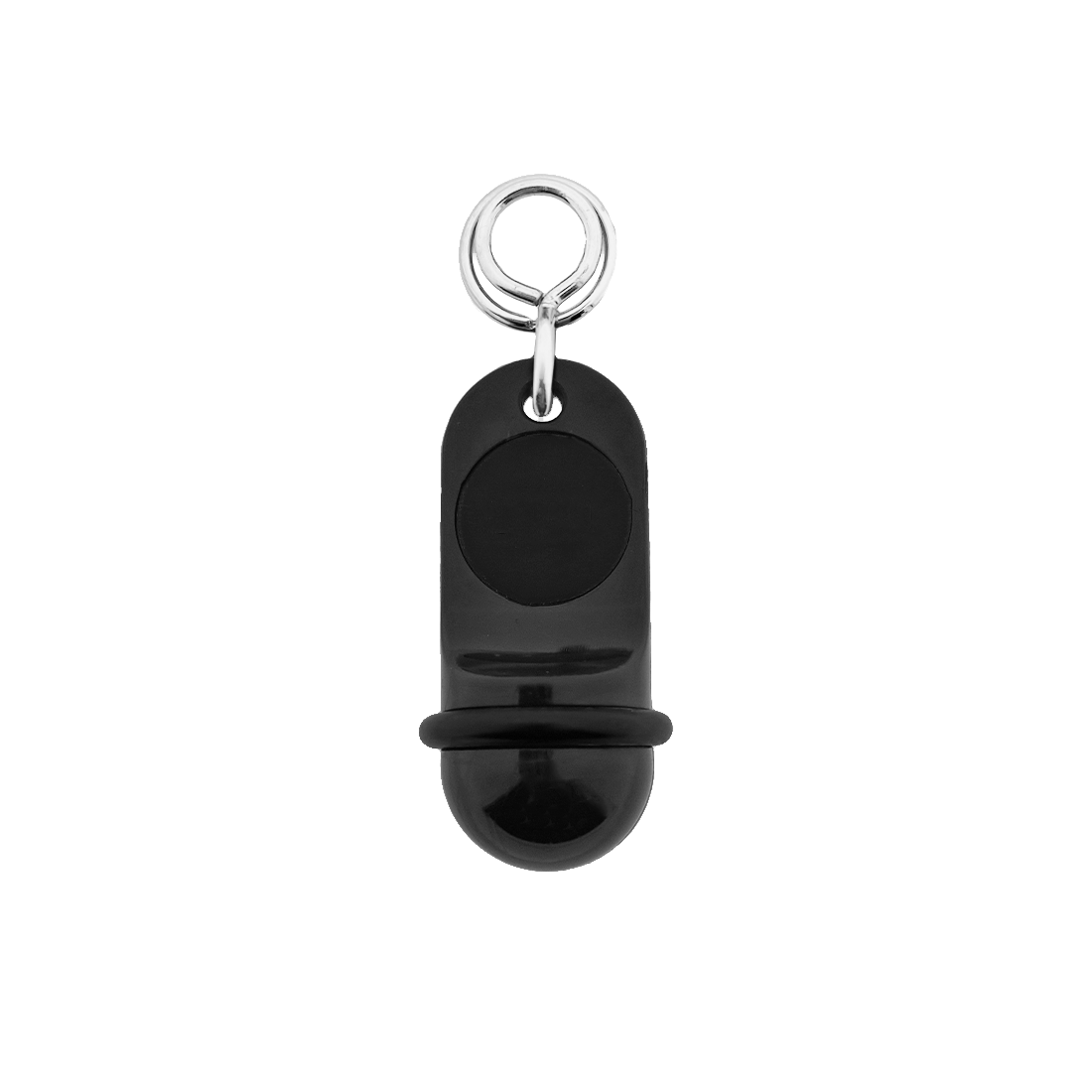 Small Classic Hotel Key Tags Black Nylon Front View Image