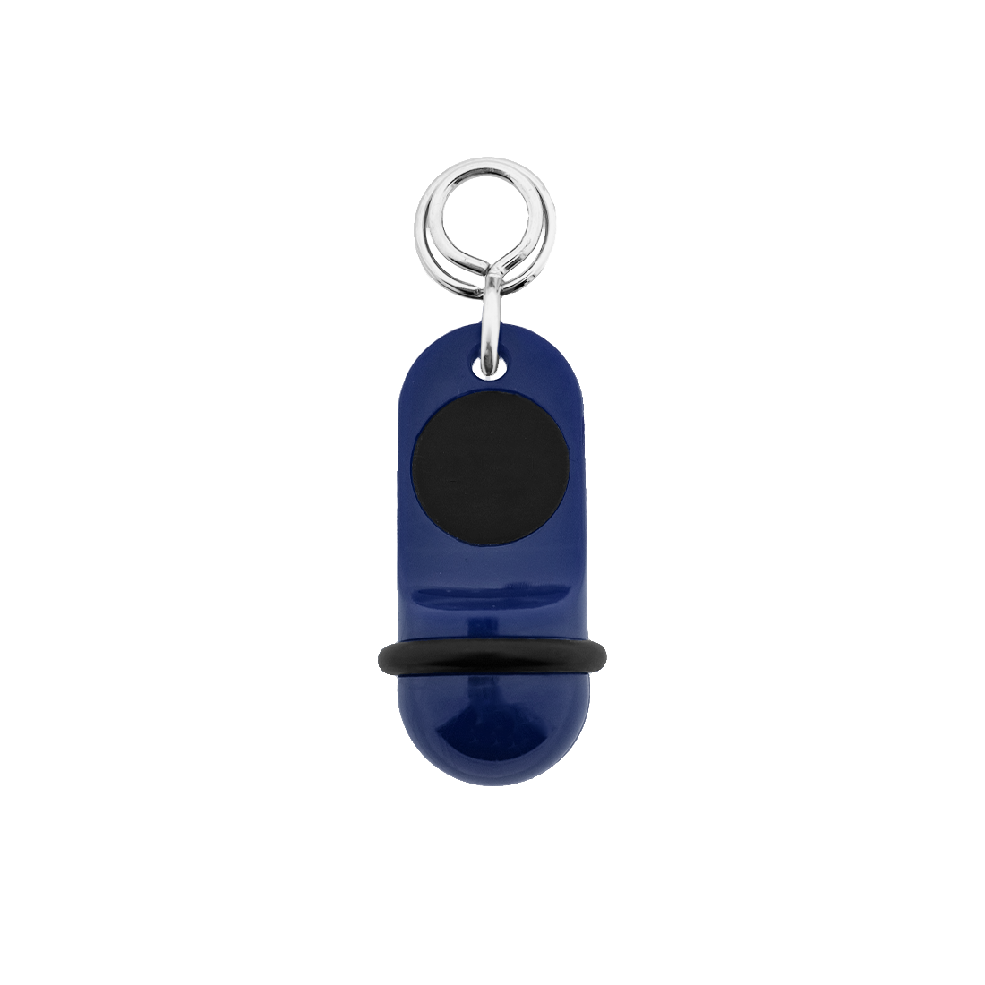 Small Classic Hotel Key Tags Blue Nylon Front View Image