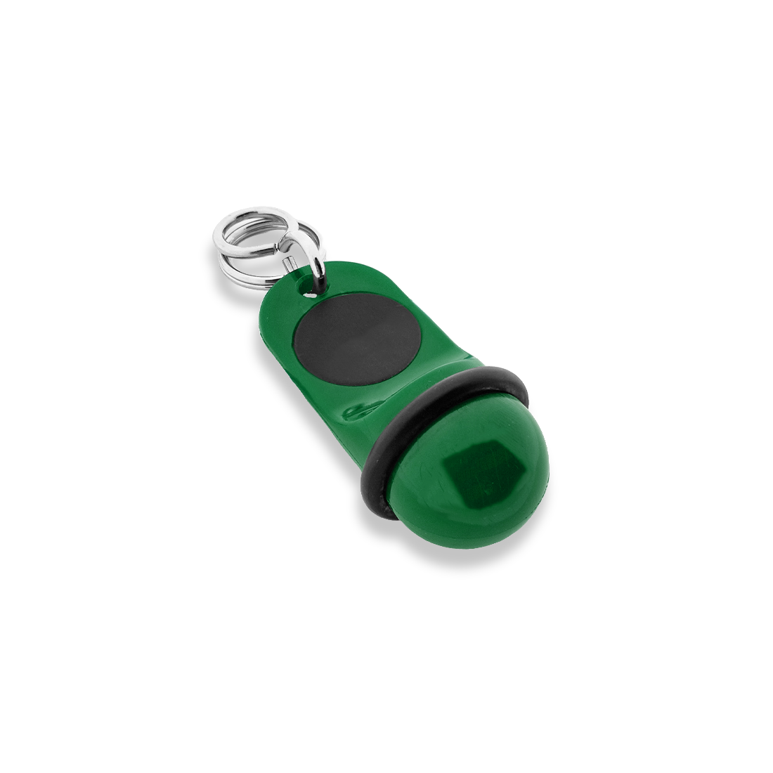 Small Classic Hotel Key Tags Green Plastic Flat Lay View