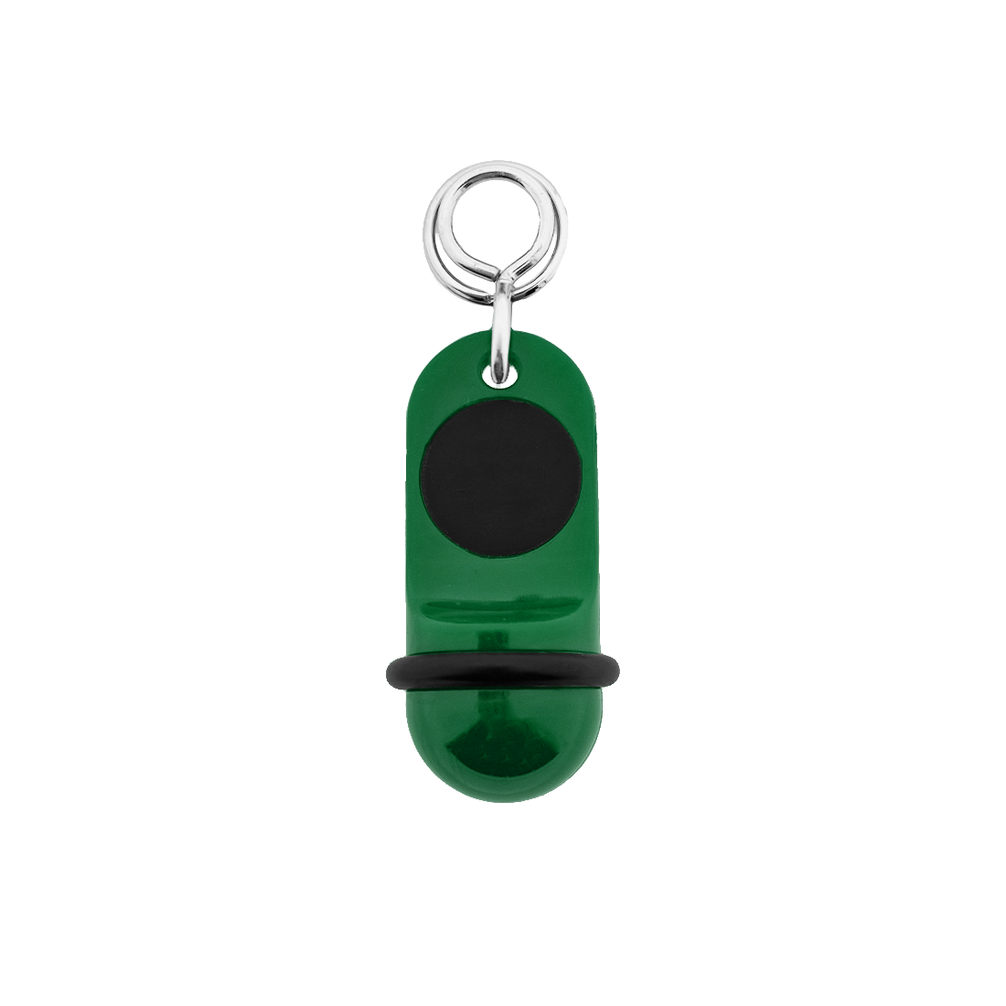 Small Classic Hotel Key Tags Green Nylon Front View Image