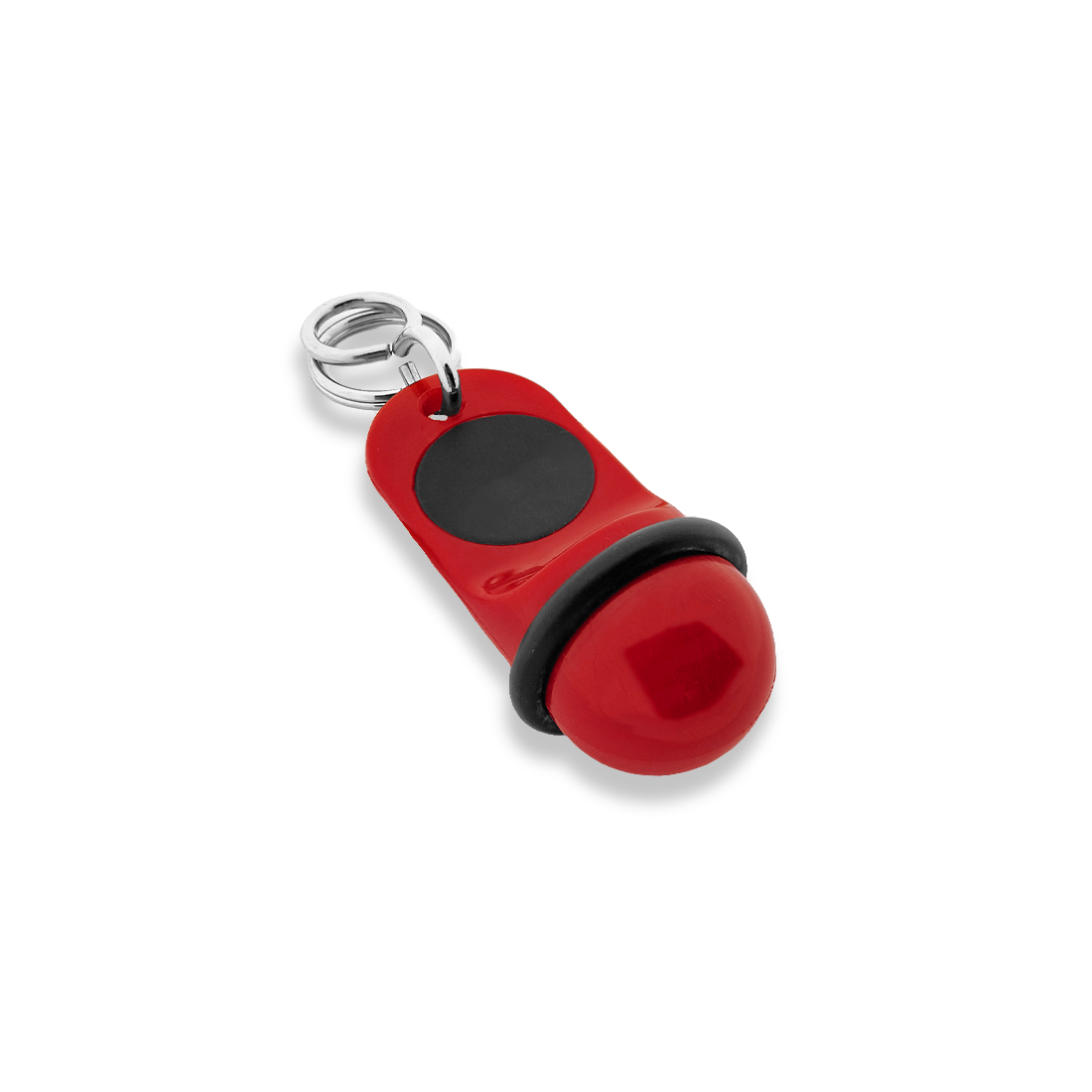 Small Classic Hotel Key Tags Red Plastic Flat Lay View