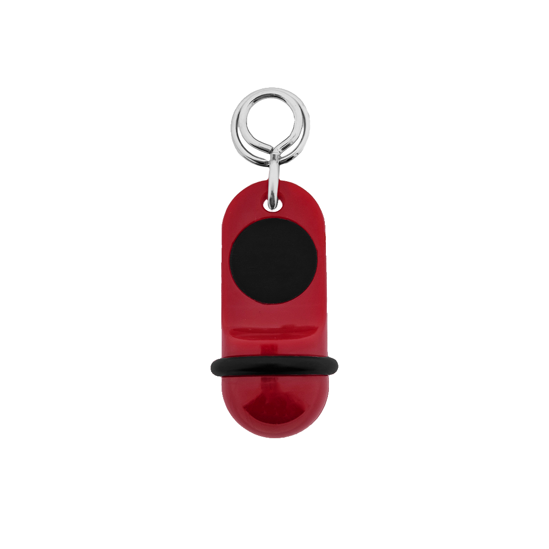 Small Classic Hotel Key Tags Red Nylon Front View Image
