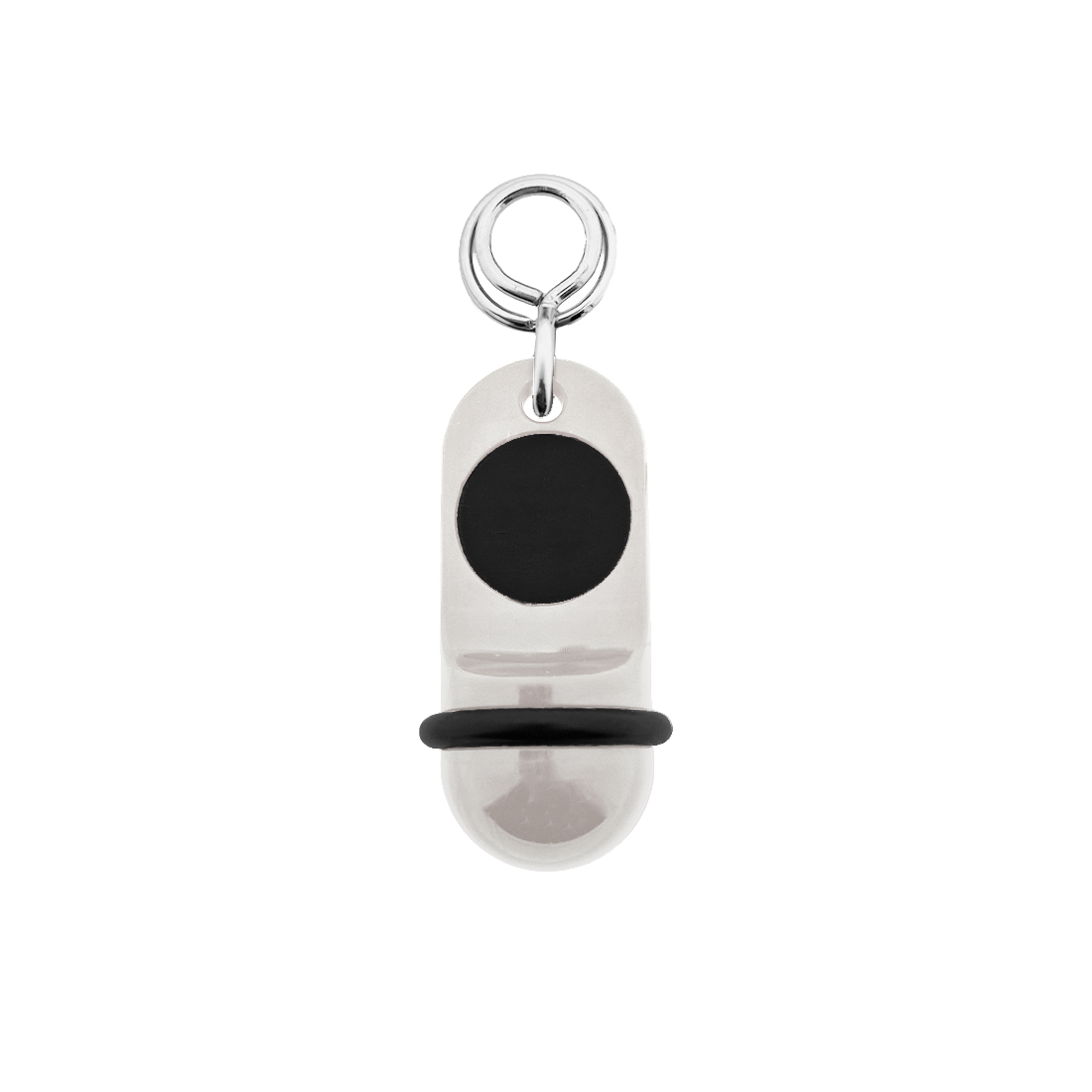 Small Classic Hotel Key Tags White Nylon Front View Image