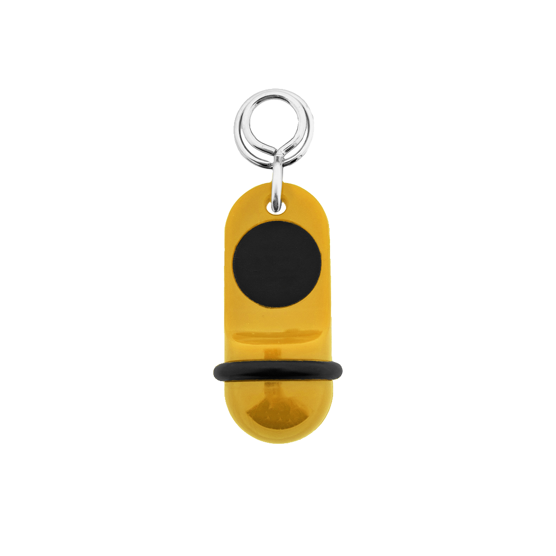 Small Classic Hotel Key Tags Yellow Nylon Front View Image