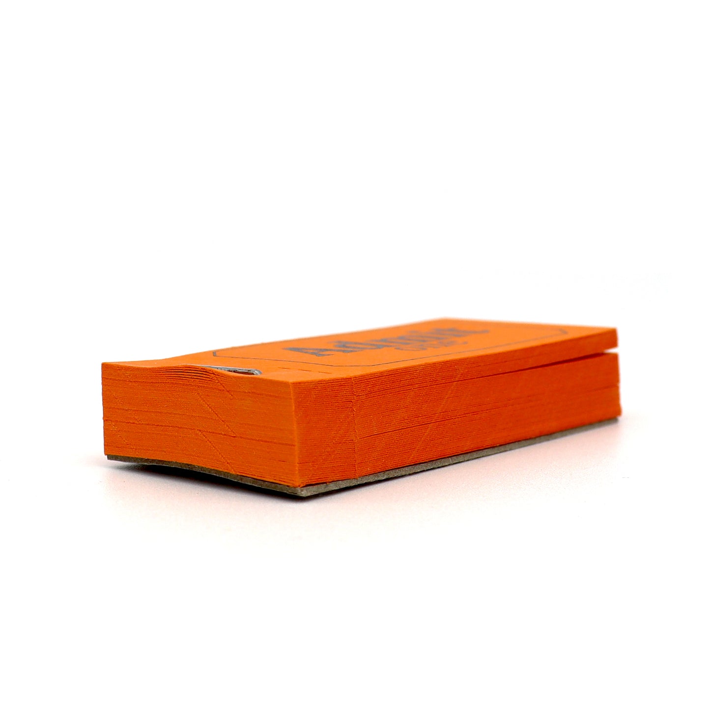 Entry Ticket Books 'Admit One' Orange Side View Closed