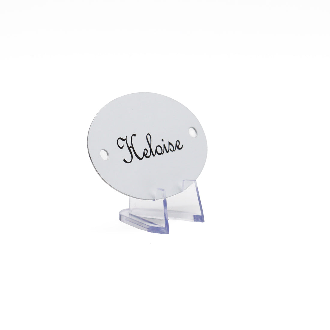 Oval Aluminium Logo Plates Full Colour Engraved with Two Drill Holes