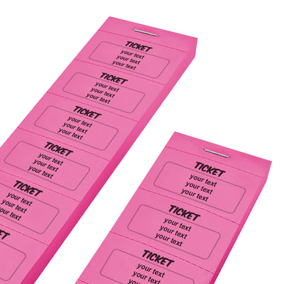 Custom Printed Tickets On Strips With Tree Lines Of Custom Text - 1000 Tickets