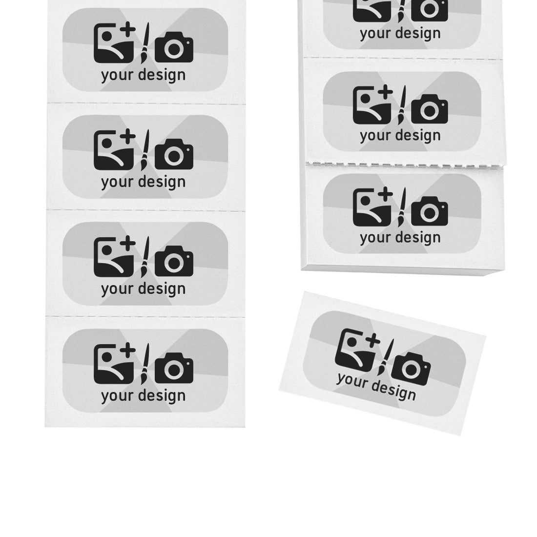 Custom Black Printed Tickets On Strips - 1000 Tickets