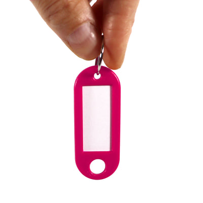 Label Window Key Tags Pink 55x22mm 100 Pack