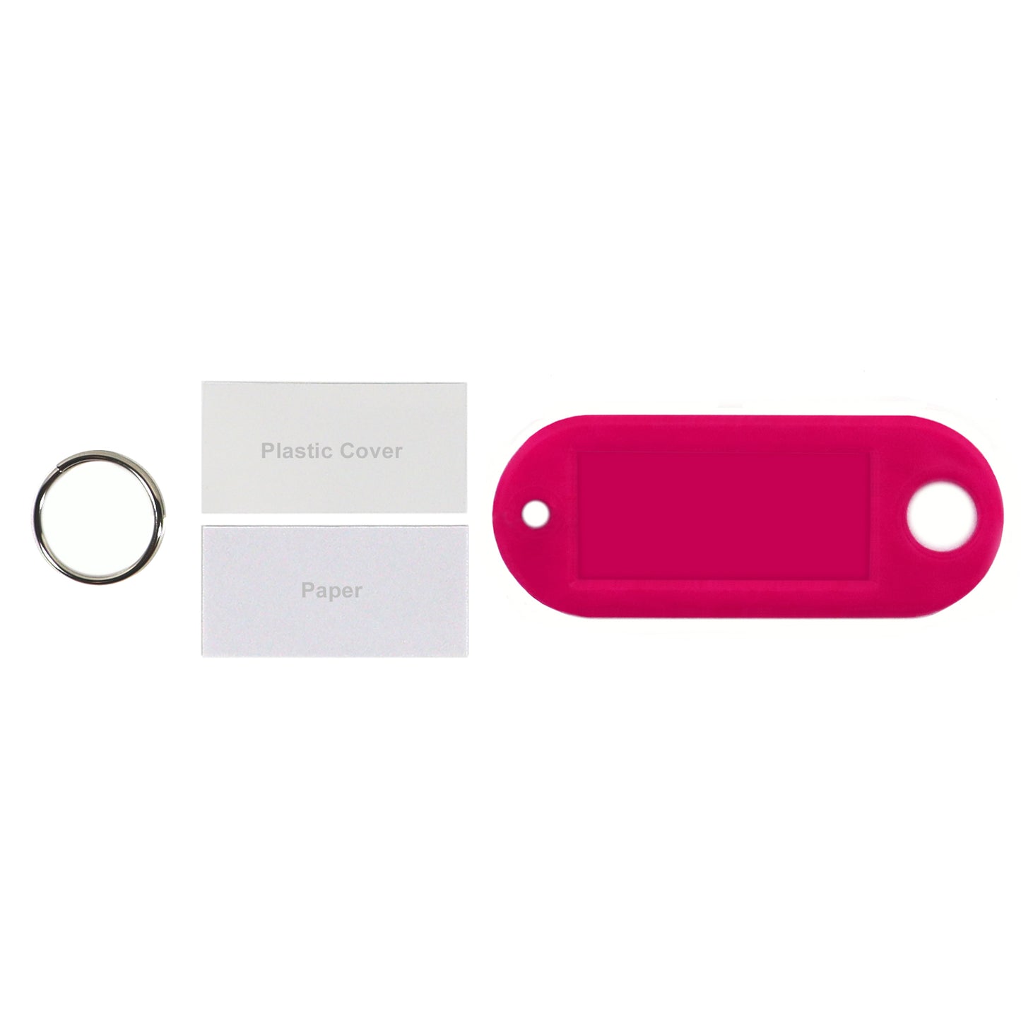 Label Window Key Tags Pink 55x22mm 100 Pack