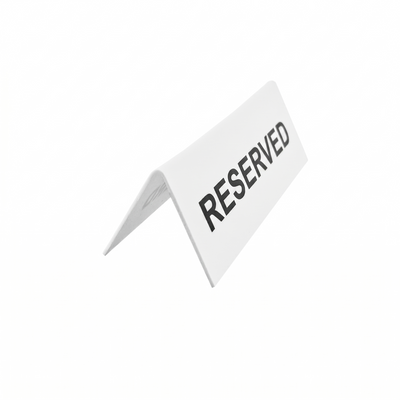 Polystyrene Reservered Sign Side View