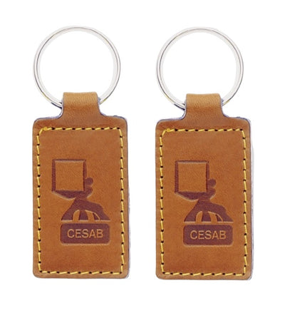 Rectangle Leather or Artificial Leather Hotel Key Tags | 80x30mm | With Hot Stamped Engraving
