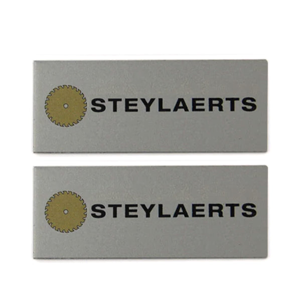 粘着テープ付き長方形アルミロゴプレート