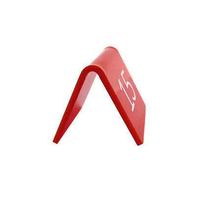 Red Restaurant Table Number Signs