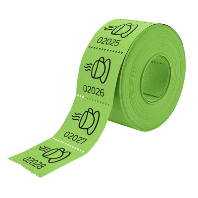 Paper Coffee Ticket/Coupon On A Roll