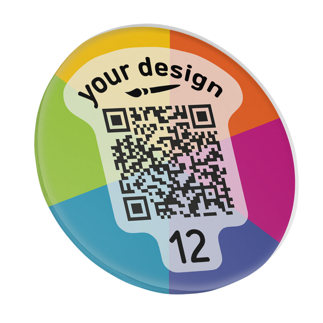 QR Code Table Menu Disc Round