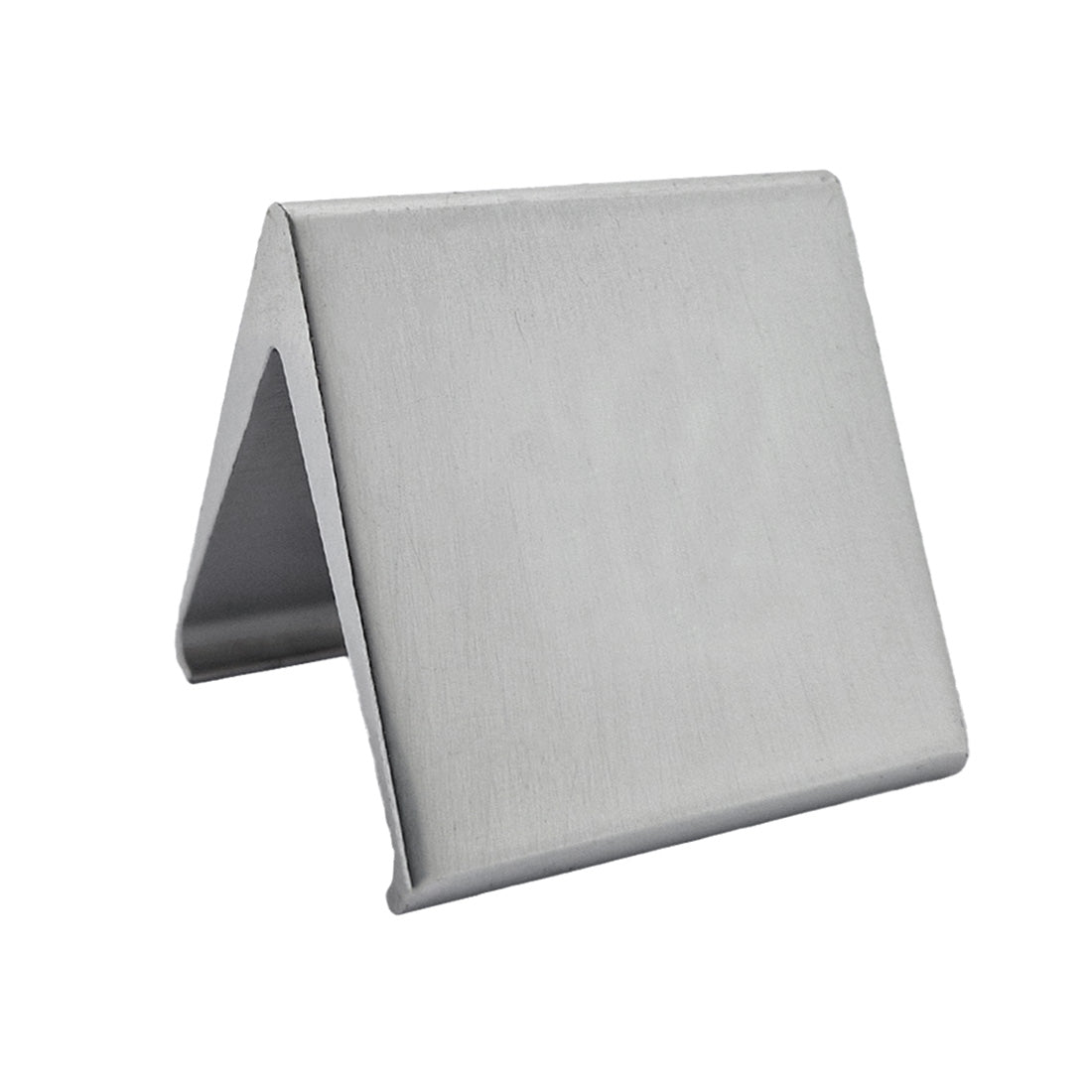 Small Silver Aluminium Plain Table Sign With A Tapered Design A-Frame 60x55mm Front View