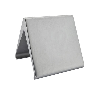 Small Silver Aluminium Plain Table Sign With A Tapered Design A-Frame 60x55mm Front View