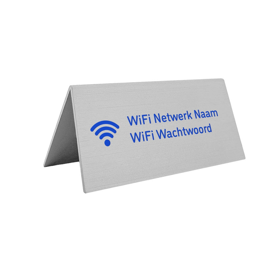 シルバー A フレーム Wi-Fi テーブル サイン 100x50mm - アルミニウム