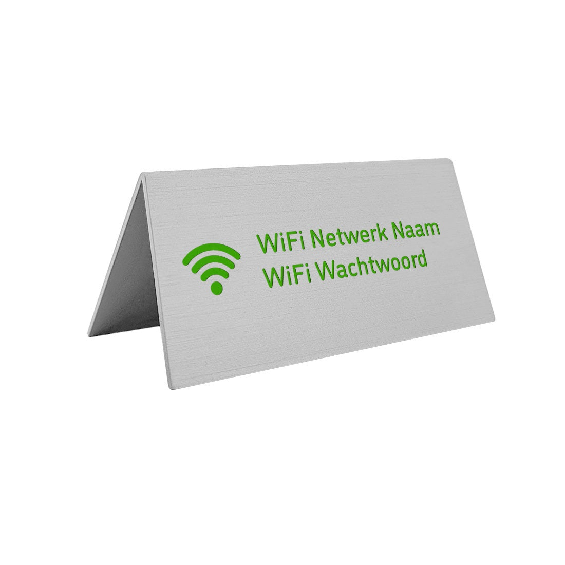 シルバー A フレーム Wi-Fi テーブル サイン 100x50mm - アルミニウム