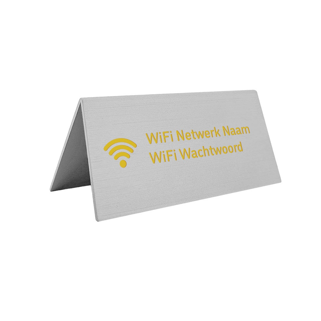 シルバー A フレーム Wi-Fi テーブル サイン 100x50mm - アルミニウム
