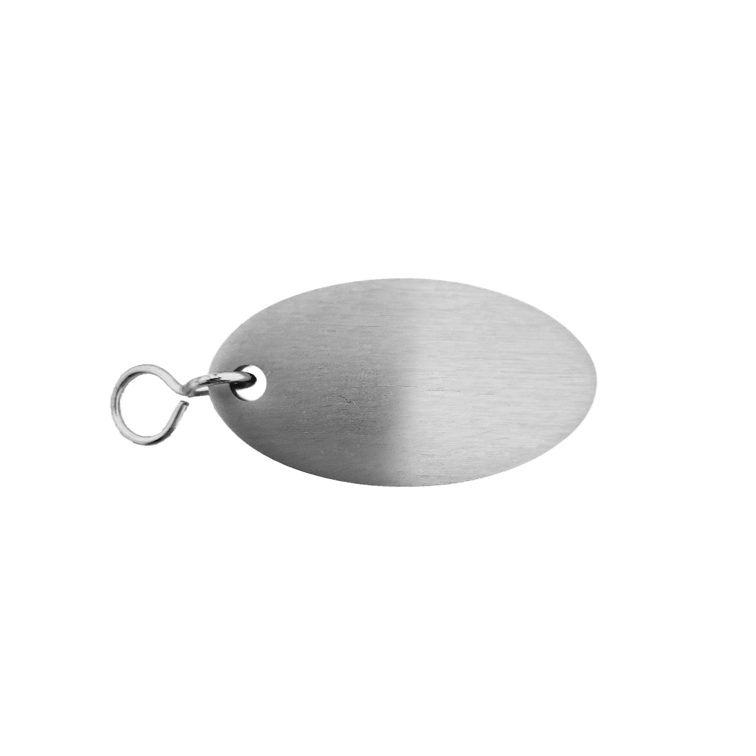 Silver Metal Keychain Without Engraving Blank