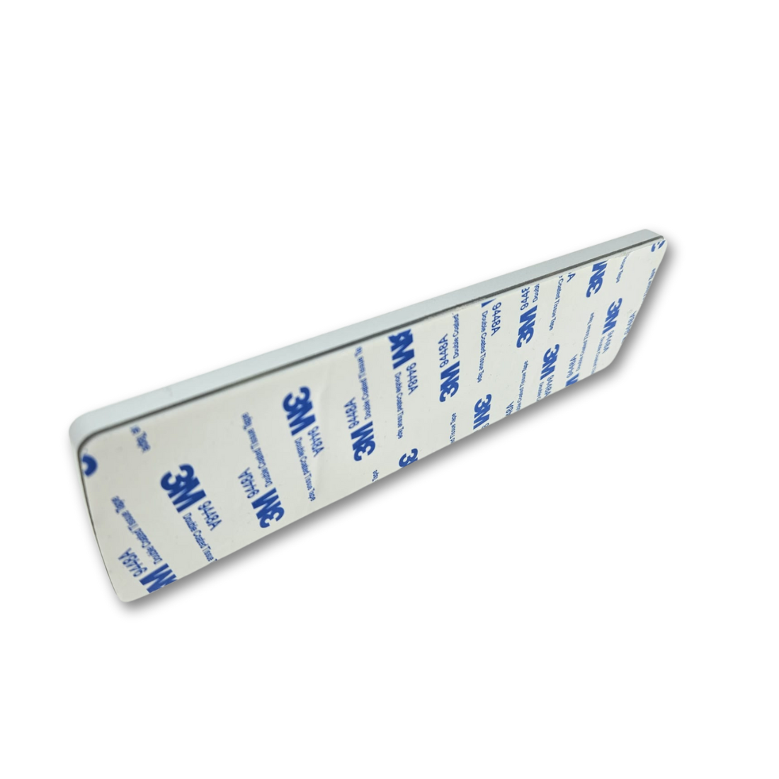 Silver frame tick and cross sign showing the 3M adhesive backing for easy mounting in classrooms or homes.