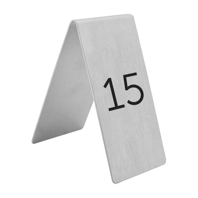 Metal Table Numbers 100x50mm Silver Stainless Steel