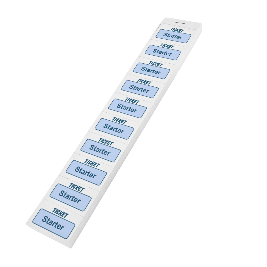Pre-printed Food Vouchers On Strip Printed With 'Starter' Full Strip 10 Tickets Full Book 500 Tickets