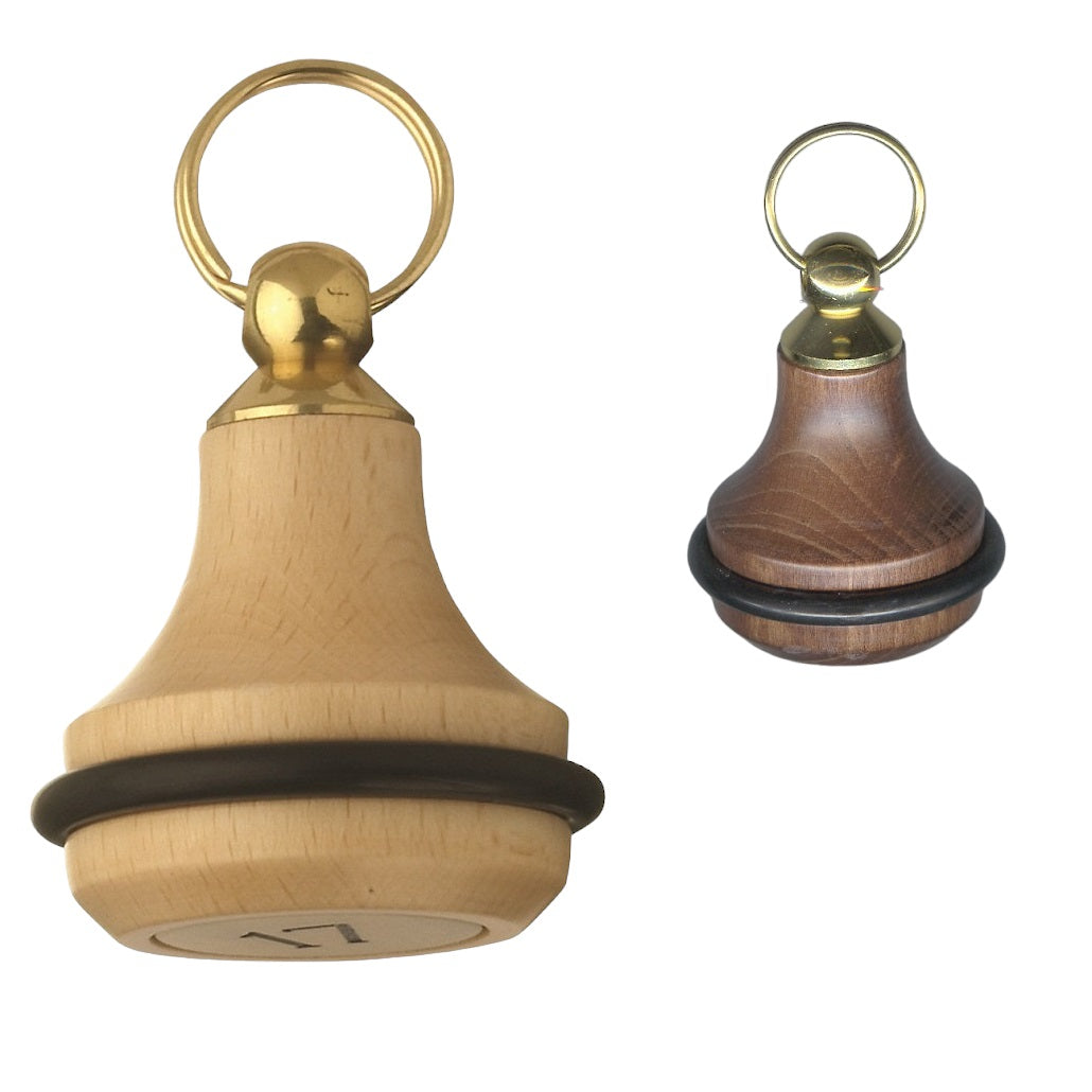 Beech Wood Hotel Key Tags With Custom Engraving and Rubber Ring