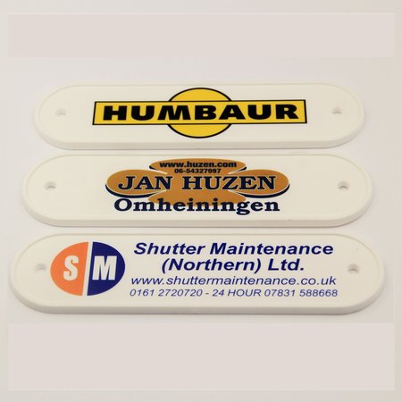 楕円形プラスチックロゴラベル フルカラー印刷